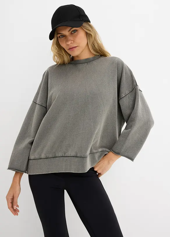 Oversize-Sweatshirt aus Baumwoll-Mix, bonprix