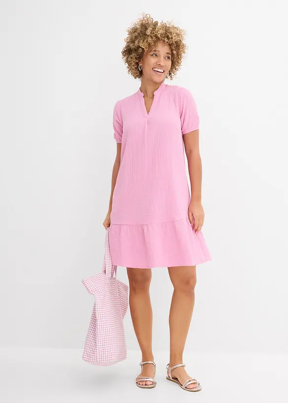 Robe courte en gaze de coton, bonprix