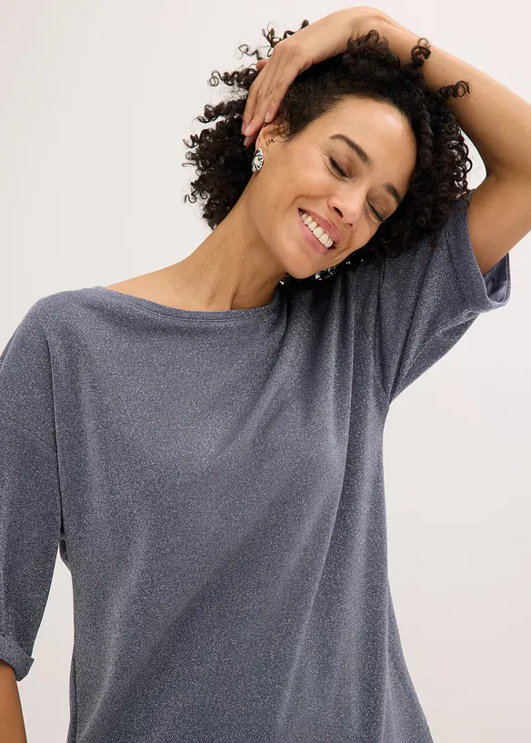 T-shirt brillant en viscose majoritaire, bonprix