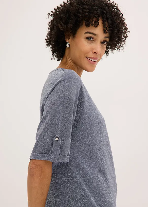 T-shirt brillant en viscose majoritaire, bonprix