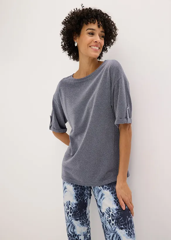 T-shirt brillant en viscose majoritaire, bonprix