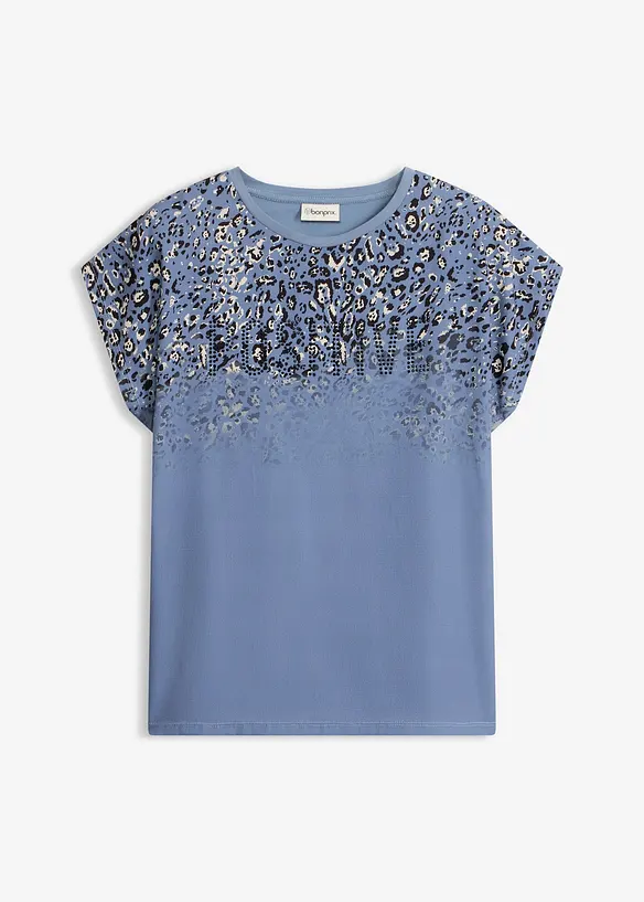 T-shirt &agrave; empi&egrave;cement tiss&eacute; et strass, bonprix