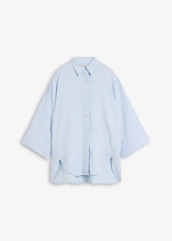 Hemdbluse aus k&uuml;hlendem Leinen-Mix, bonprix