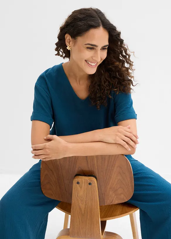 Shirt-Tunika aus softem Musselin, bonprix