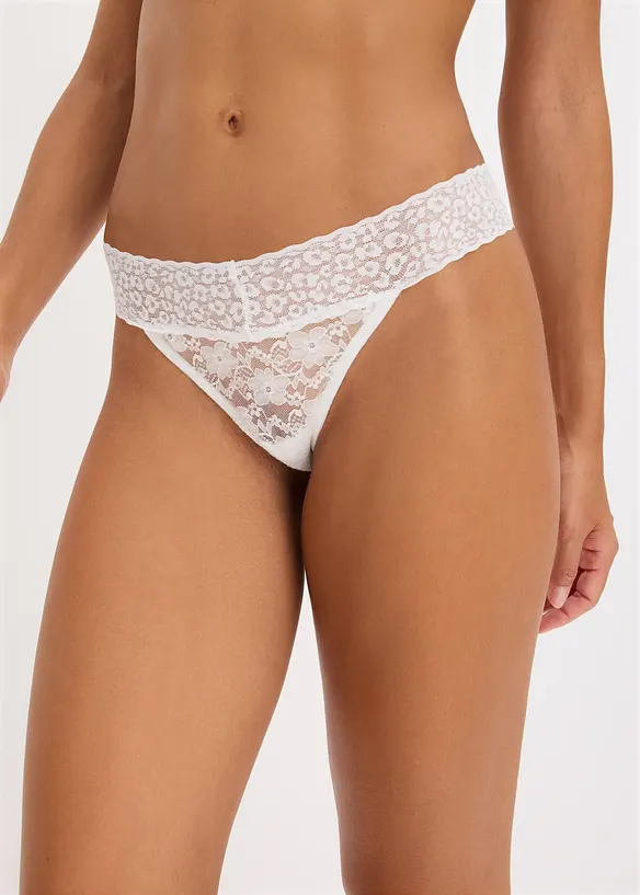 Tanga String aus Spitze (2er Pack), bonprix