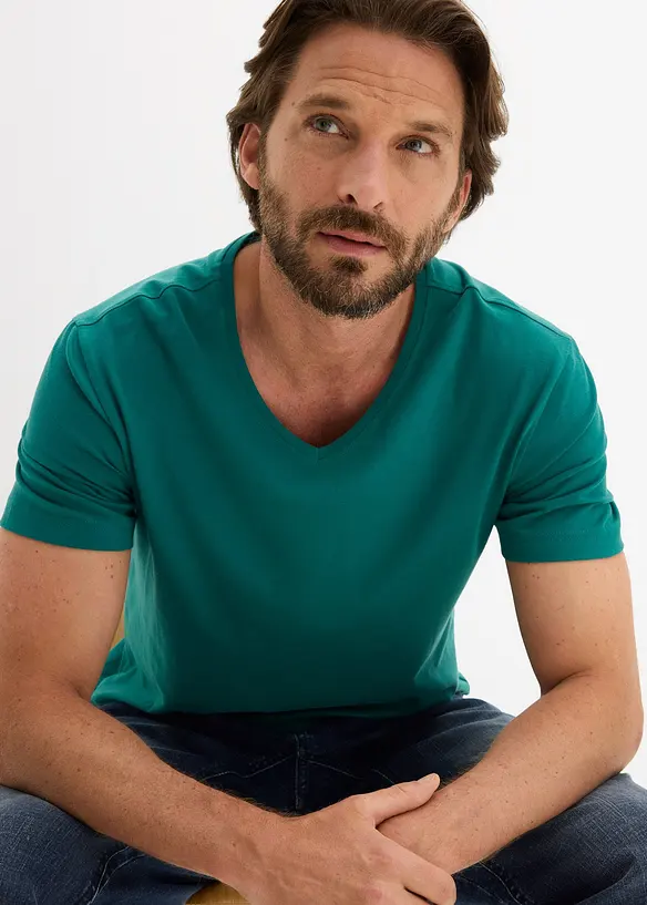 T-Shirt mit V-Ausschnitt (3er Pack), bonprix