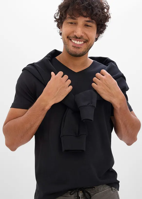 Lot de 3 T-shirts col V, bonprix