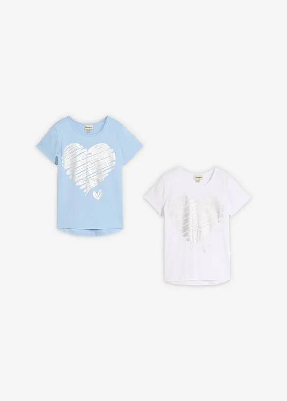 Lot de 2 T-shirts, bonprix
