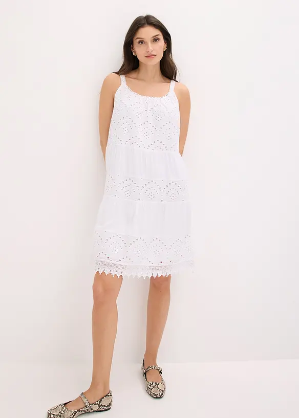 Tr&auml;gerkleid aus Viskose mit Spitze, bonprix