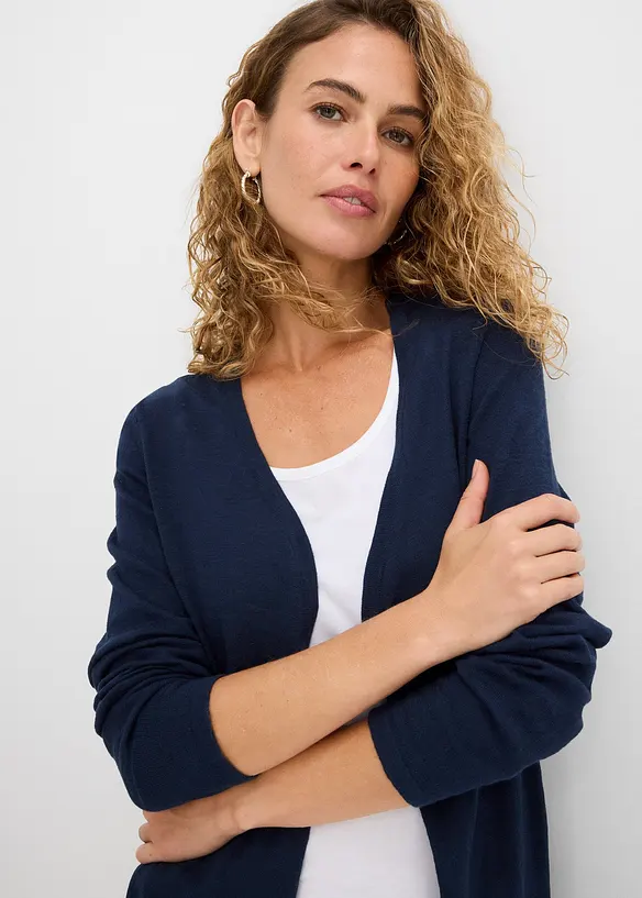 Strickjacke aus reiner leichter Baumwoll-Slub Qualit&auml;t, bonprix