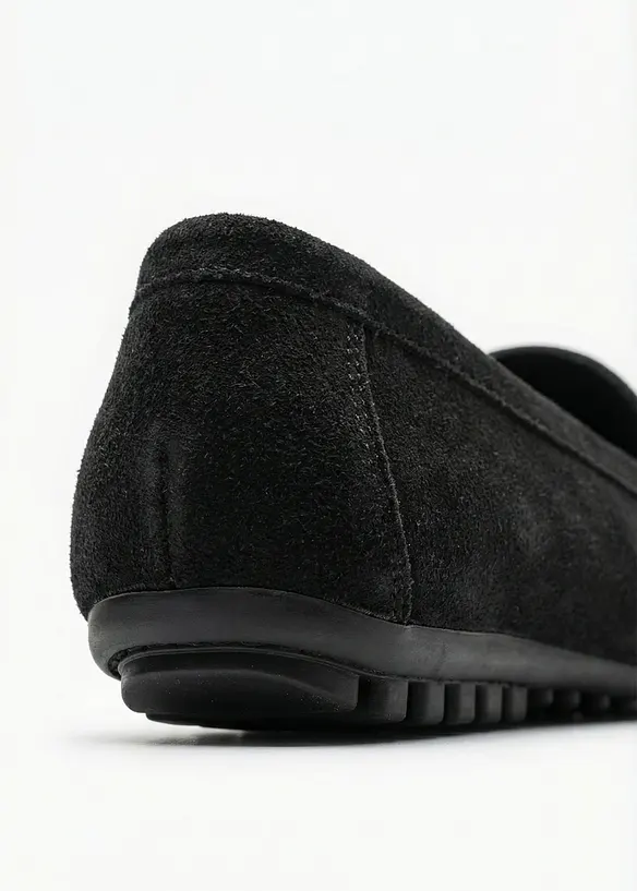 Mocassins en cuir velours, bonprix