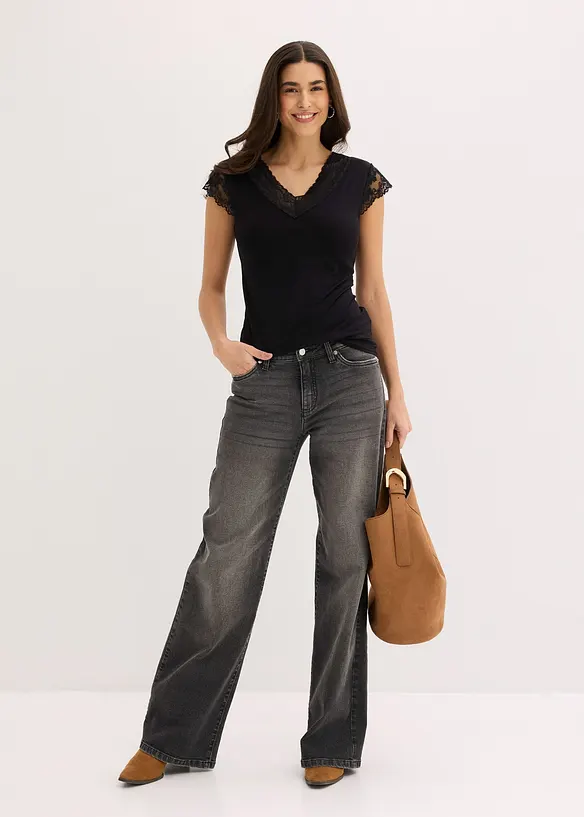 T-shirt doux en viscose extensible, bonprix