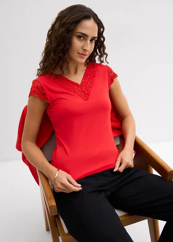 T-shirt doux en viscose extensible, bonprix