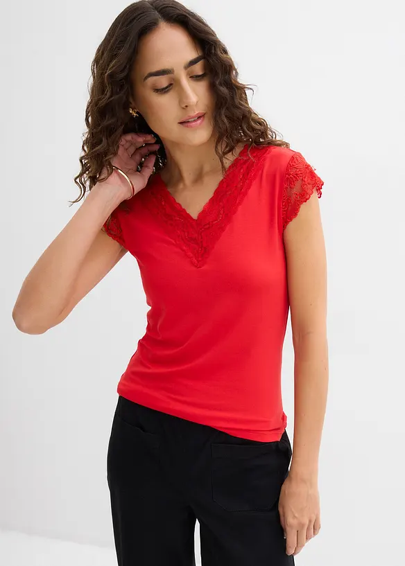 T-shirt doux en viscose extensible, bonprix