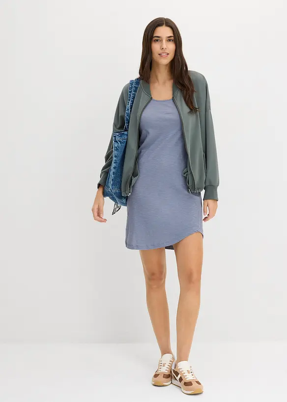 Shirtkleid aus Baumwolle mit Spitze, bonprix