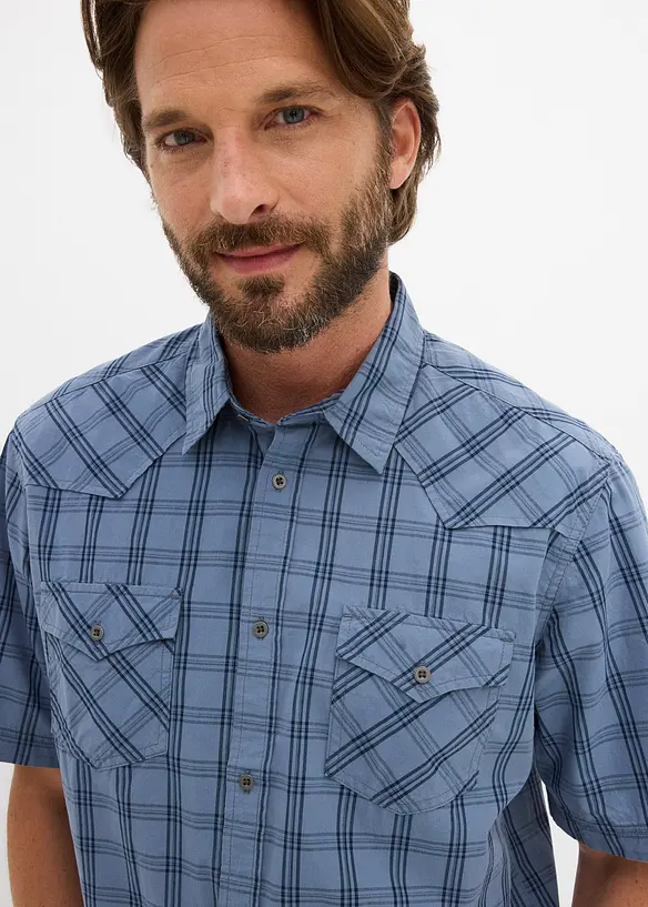 Kurzarmhemd aus reiner Baumwolle, bonprix