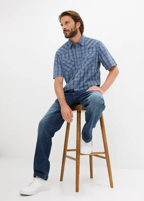 Kurzarmhemd aus reiner Baumwolle, bonprix