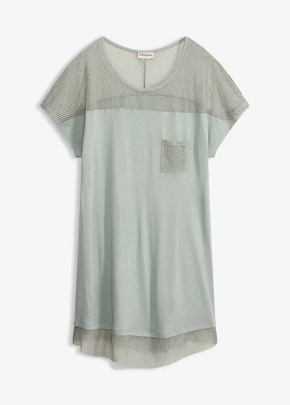 Strand Longshirt aus flie&szlig;ender Viskose, bonprix