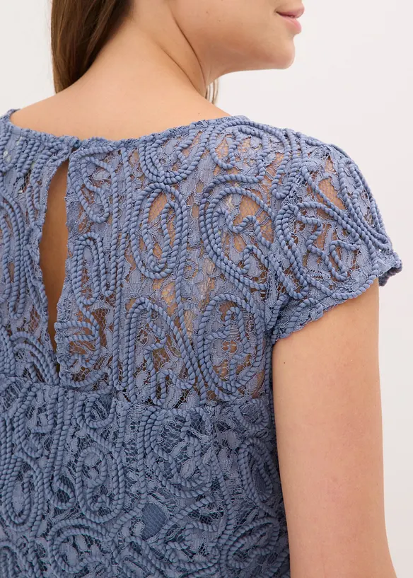 Blouse manches courtes en dentelle, bonprix