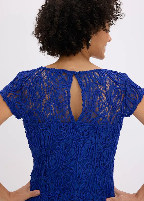 Blouse manches courtes en dentelle, bonprix