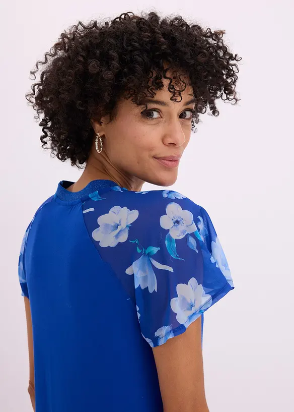 Shirt mit Chiffon&auml;rmeln, bonprix