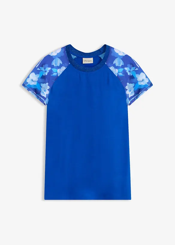 Shirt mit Chiffon&auml;rmeln, bonprix