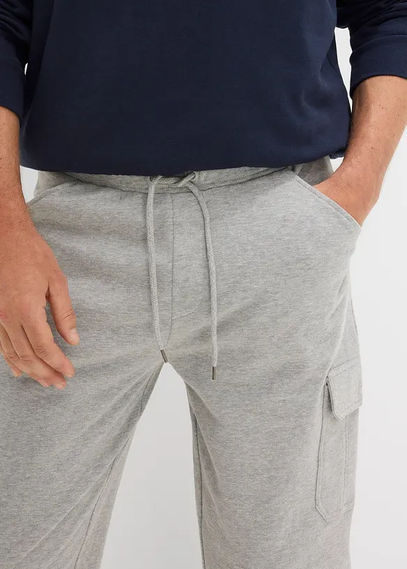 Long-Sweat-Cargobermuda aus reiner Baumwolle, bonprix