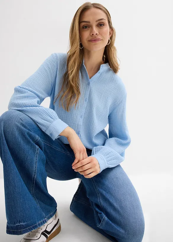 Chemisier long en gaze de coton, bonprix