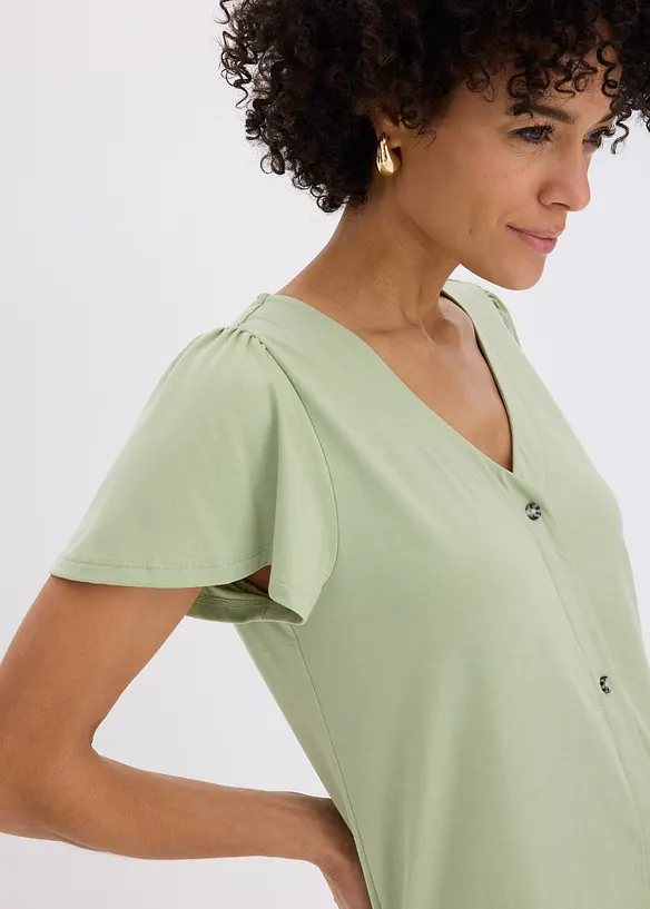 Shirt mit Knopfleiste, bonprix