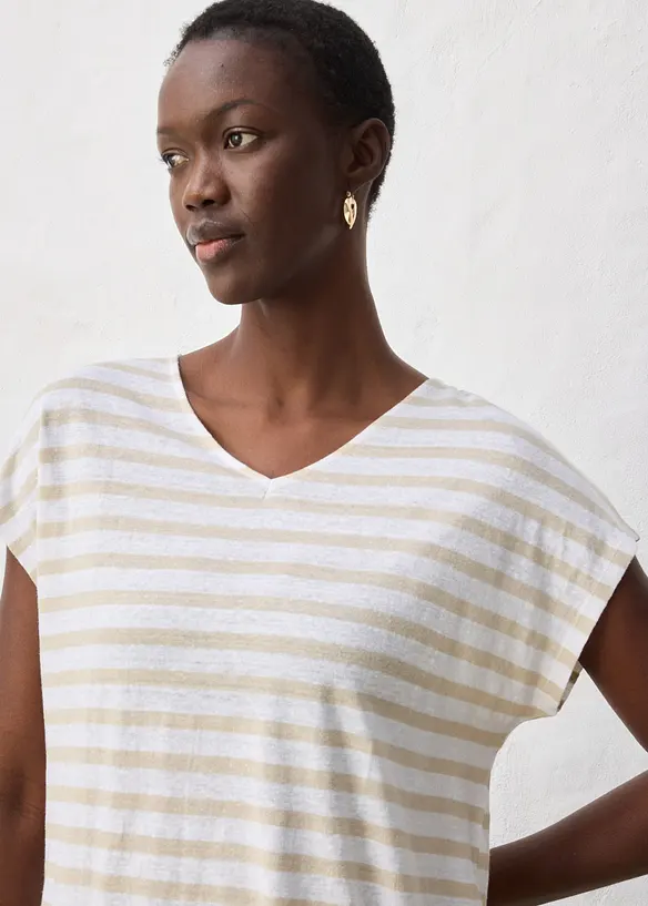 Shirt aus reinem Leinen mit Fledermaus&auml;rmeln, bonprix