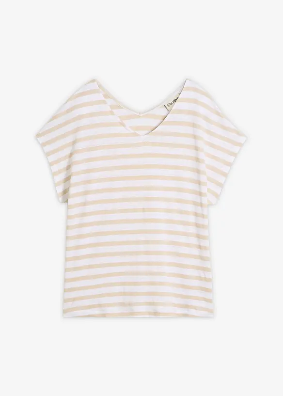 Shirt aus reinem Leinen mit Fledermaus&auml;rmeln, bonprix