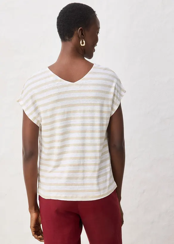 Shirt aus reinem Leinen mit Fledermaus&auml;rmeln, bonprix