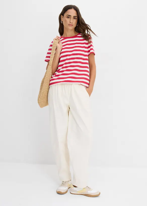 Rundhals-T-Shirt (2er Pack), bonprix