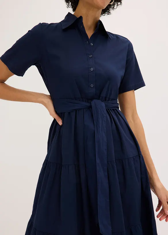 Robe-chemise en coton extensible, bonprix