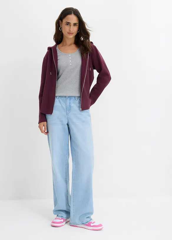 Henleyshirt aus reiner Bio-Baumwolle, bonprix