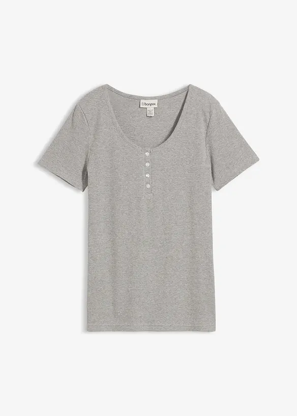Henleyshirt aus reiner Bio-Baumwolle, bonprix