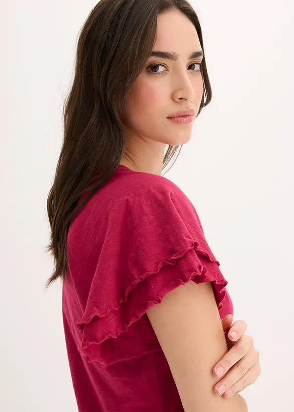 Shirt mit verspielten &Auml;rmeln, bonprix