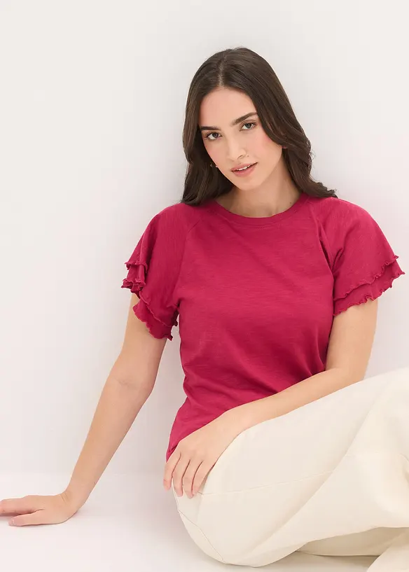 Shirt mit verspielten &Auml;rmeln, bonprix