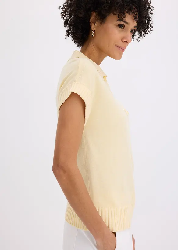 Polo-Pullover mit Baumwolle, bonprix