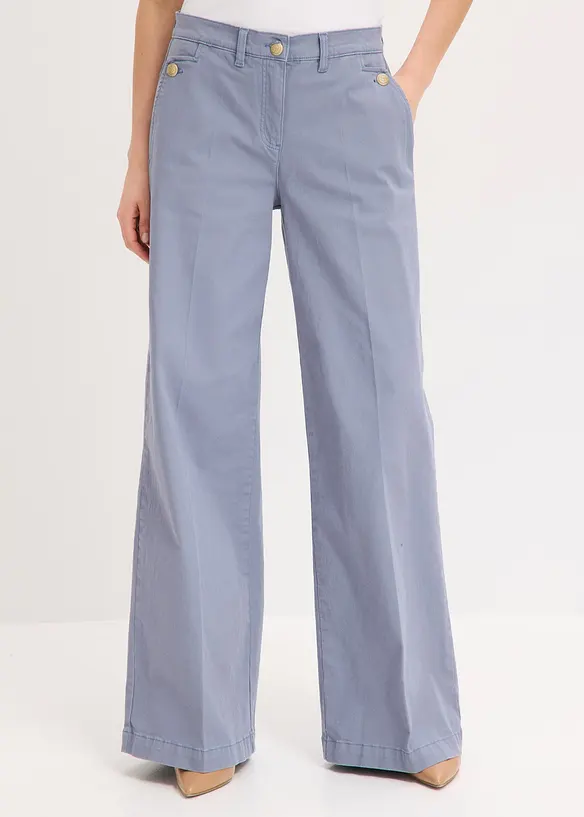 Wide Leg Hose mit Stretch, bonprix