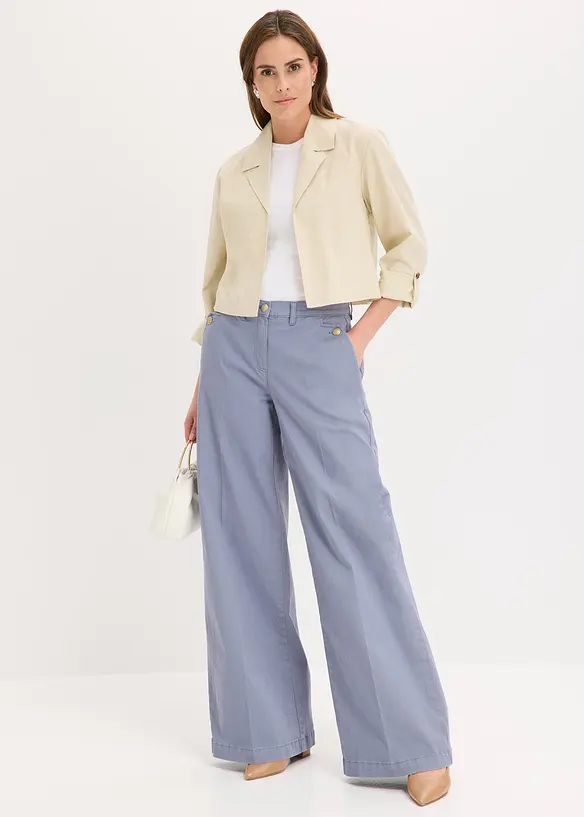 Wide Leg Hose mit Stretch, bonprix