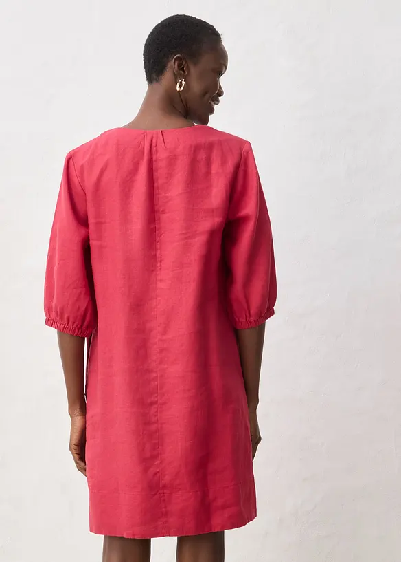 Kleid aus reinem Leinen, 3/4 Arm, bonprix