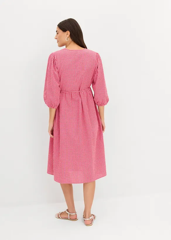 Wickelkleid  aus Strukturmaterial, bonprix