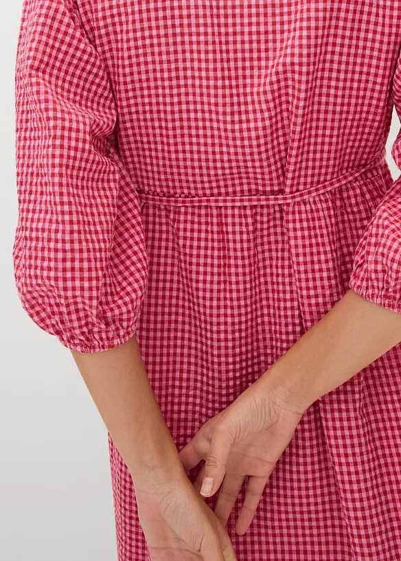 Wickelkleid  aus Strukturmaterial, bonprix