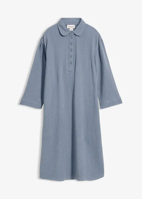 Hemdblusenkleid aus Musselin, bonprix