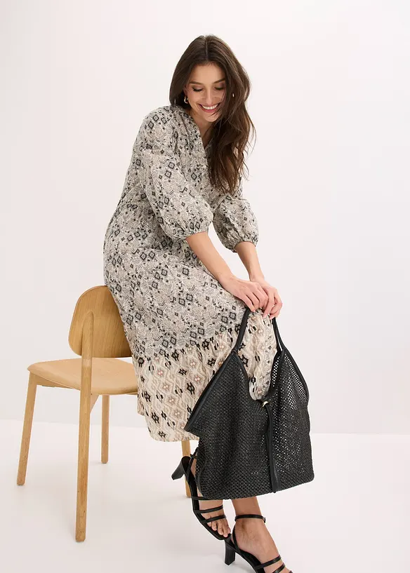 Midikleid aus leichter Baumwolle, bonprix