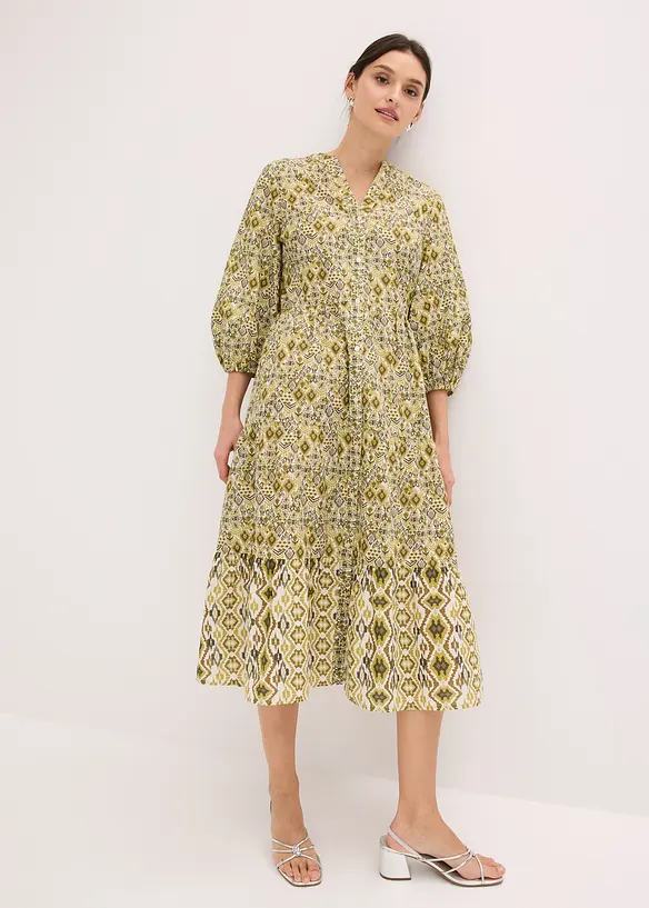 Midikleid aus leichter Baumwolle, bonprix