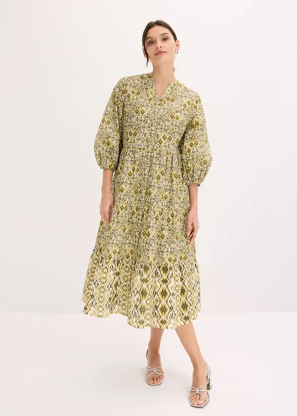 Midikleid aus leichter Baumwolle, bonprix