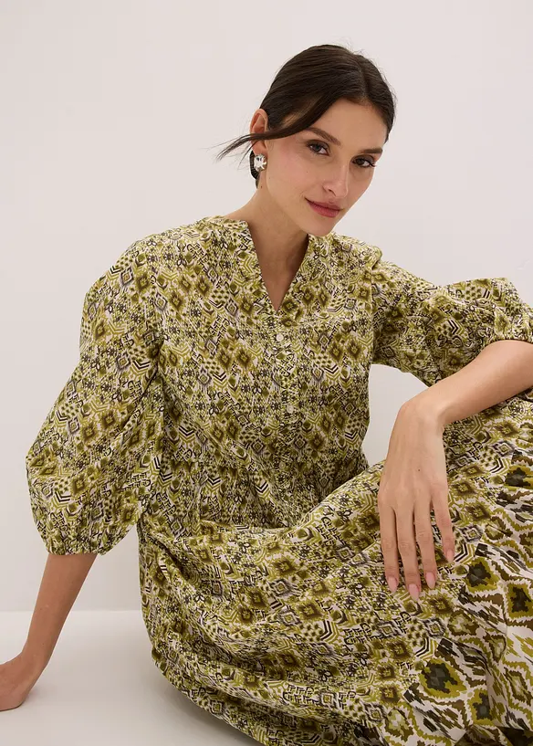 Midikleid aus leichter Baumwolle, bonprix