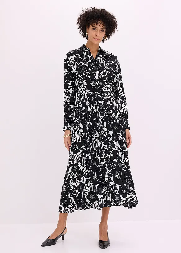 Hemdblusenkleid aus Viskose, bonprix